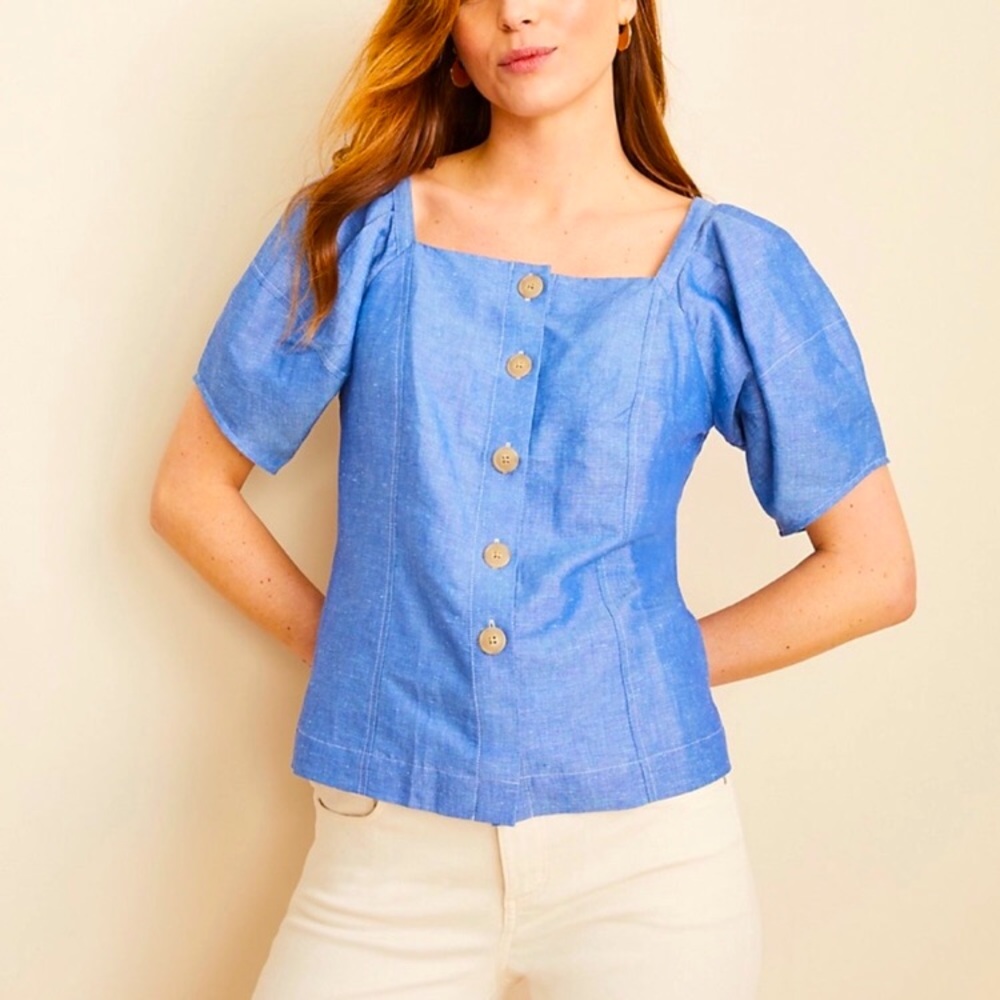Ann Taylor Chambray Top